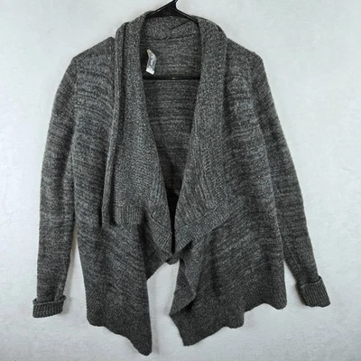 Suéter cárdigan tejido mezcla lana frente abierto gris Abercrombie & Fitch para mujer XS Foto 1 de 4