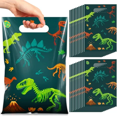 50 Pcs Dinosaur Bags Dino Treat Party Favor Candy Goodie Gift Plastic Bags Bulk  - Image 1 of 4