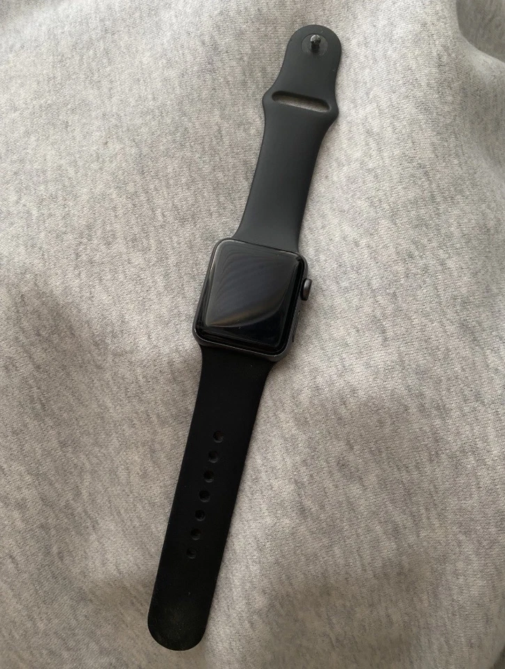 Apple Watch Series 3 38mm Space Gray Aluminum Case with Black Sport Band... - Image 1 of 1