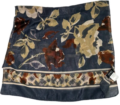 Jones New York Bufanda Mantón Rico Colores Cálidos Metálico Floral Poliéster India S3 Foto 1 de 4