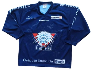Linköping HC Trikot AUTOGRAMME TEAM signiert Sammler Hockey Jersey blau Sz. 5 - Bild 1 von 7