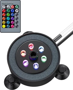 Aquarium Air Bubble LED Light Fish Tank Underwater Multi-Colored Bubbler Light A - Picture 1 of 8