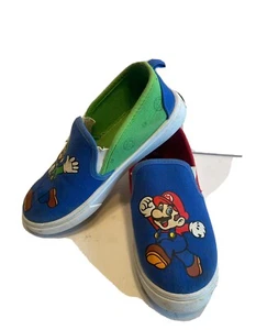 Zapatos Super Mario Juveniles Talla 3 Mario y Luigi Sin Cordones - Imagen 1 de 8