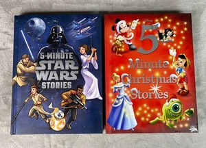 Disney: 5-Minute Christmas Stories & 5 Minute Star Wars Stories Lot of 2 Bundle - Picture 1 of 7