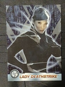 2003 XMEN UNITED X2 MOVIE - X-CITING CLEAR CARD ( C5 ) LADY DEATHSTRIKE - VHTF 