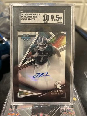 2022 Bowman's Best University Jayden Reed RC Rookie AUTO SGC 9.5/10 - Image 1 of 3