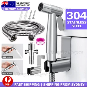 Stainless Steel Handheld Douche Bidet Toilet Spray Shower Shattaf Diverter-Kit - Picture 1 of 9