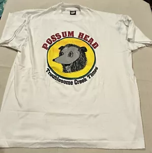 Camiseta de colección 1990 de punto único recuerdo cabeza de zarigüeya pantalla problemática estrellas - Imagen 1 de 15