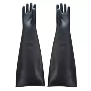 Pair of Industrial Grade Gloves Long Rubber 60 cm L Heavy Duty Pond & Drain New - Picture 1 of 1