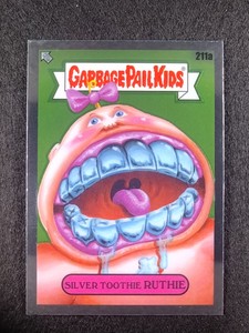 Silver Toothie Ruthie (211a) 2022 Garbage Pail Kids Chrome Series 5 - NM