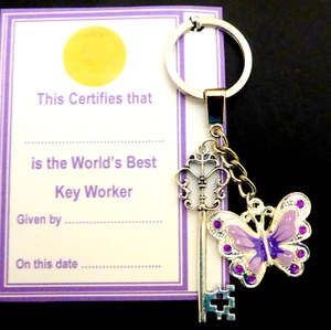 Key Workers Thank You Gift "Certified Worlds Best Key Worker" Show Appreciation - Picture 1 of 2