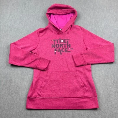 The North Face Hoodie Womens Medium Pink Pullover Sweater Fleece Logo Outdoors - Image 1 of 4