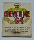 Vtg Buhr Chevrolet Tripoli Ia 1964 Chevy Chevelle Corvette Corvair Match Book