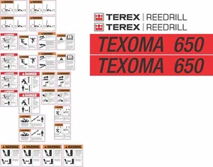 Terex Reedrill Texoma 650 Decal Kit - Picture 1 of 1