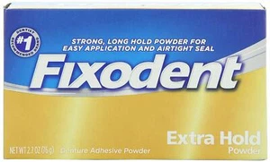 Polvo adhesivo dental Extra Hold - fácil de aplicar dura todo el día 2,7 oz paquete de 4 - Imagen 1 de 4
