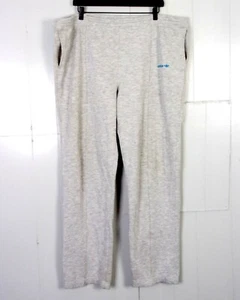 vtg 80s Adidas Heather Gray Sweatpants Drawstring Blue Trefoil Spellout Logo XXL - Picture 1 of 4