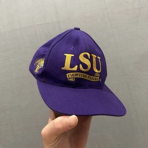 Vintage LSU Tigers Snapback Mütze lila gold 90er Head Start Sportswear - Bild 1 von 9