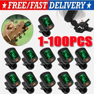 LCD Clip On Chromatic Acoustic Electric Guitar Bass Ukulele Banjo Violin Tuner - Picture 1 of 10