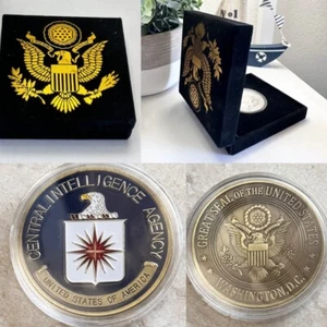 Central Intelligence Agency (CIA) Challenge Coin with velvet case - Picture 1 of 4