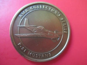 ACADEMY OF MODEL AERONAUTICS P-51 MUSTANG COLLECTORS SERIES BRONZE TOKEN - Bild 1 von 2