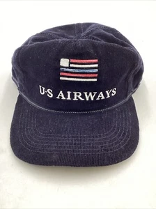 Vintage Swingster US Airways Snap Back Corduroy Cap Hat USA Pilot - Picture 1 of 7