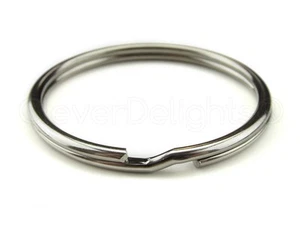 100 Pack - 1 3/8" Key Rings - Large Split Key Ring - Strong Key Chain Ring 35mm - Picture 1 of 1