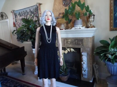 Giambattista Valli Black Mock Neck Ruffle Knit Dress Size IT 40- US 4 - Image 1 of 4