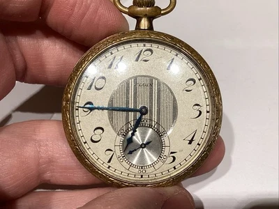 1925 14K Gold Filled Elgin Pocket Watch Grade 303 Model 3, 12s Runs For A Bit - Image 1 of 4
