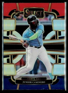2024 Panini Select Red and Blue Prizms Junior Caminero Rookie Tampa Bay Rays #60 - Picture 1 of 2