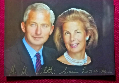 Repro-Autogramme v. Fürst Hans-Adam II & Fürstin Maria von und zu Liechtenstein - Bild 1 von 2