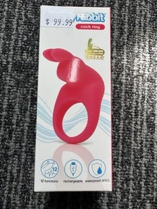 Happy Rabbit Vibrating USB Rechargeable Red Penis Ring Men’s Silicone - Picture 1 of 5