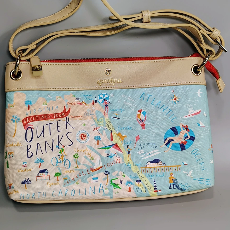 Spartina 449 Outer Banks North Carolina Crossbody Handbag Purse Daufuskie Island - Image 1 of 4