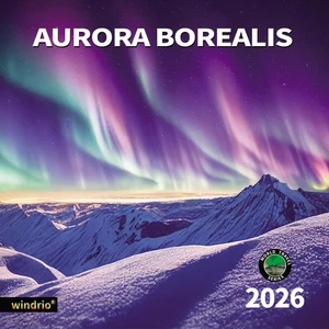 Calendario de pared 2026 Aurora julio 2025-diciembre 2026, 12" x 24" auroras boreales - Imagen 1 de 12
