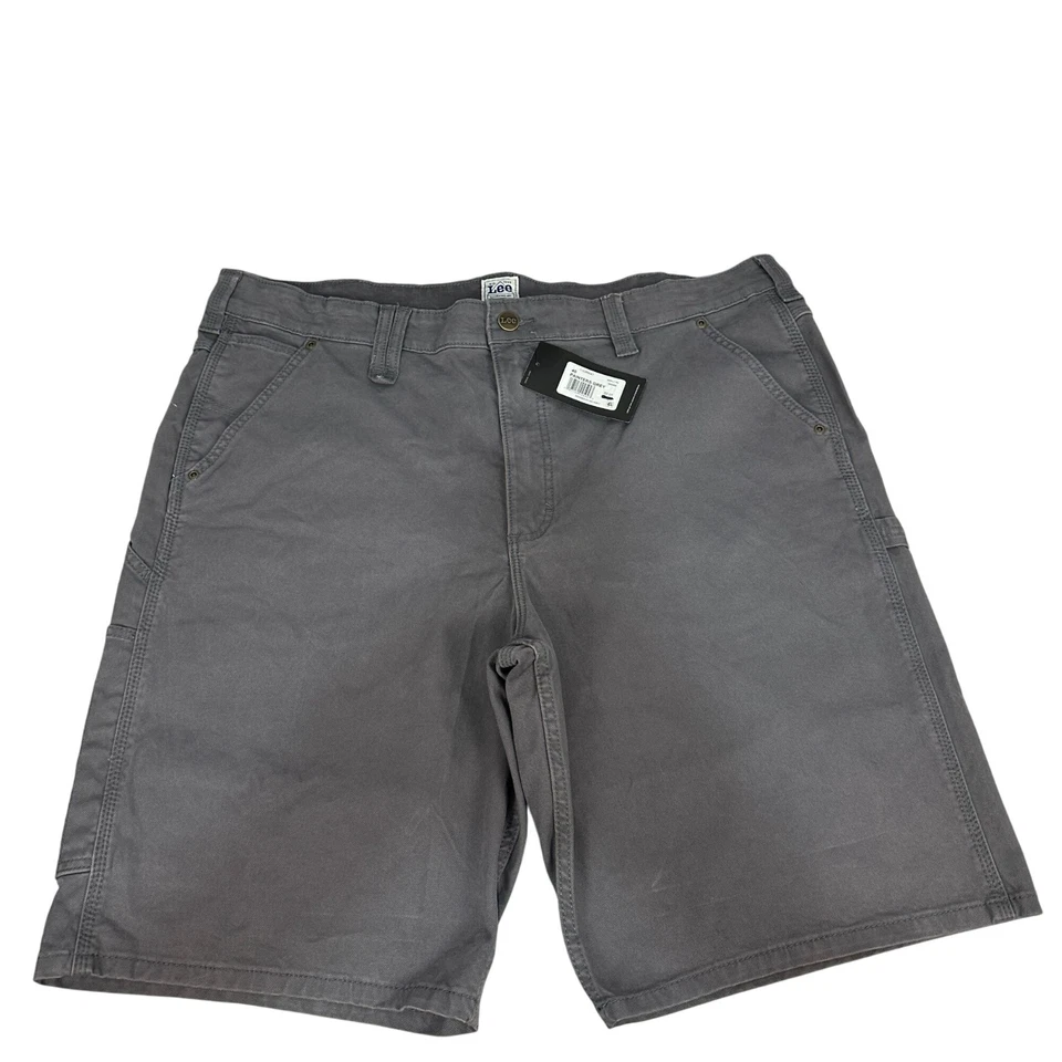 LEE - SIZE 40 - Gray Denim Carpenter Shorts W/Utility Pockets & 11" Inseam -NEW