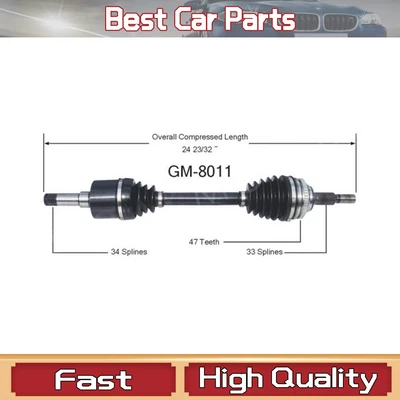 Передний левый вал оси CV для 1994-2001 2002 Saturn SC1 SC2 SL1 SL2 SW1 SW2 - Изображение 1 из 2