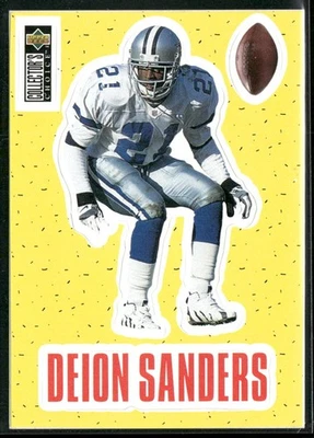 1996 Collector's Choice Play Action Stick-Ums Deion Sanders #S8 Dallas Cowboys - Image 1 of 2
