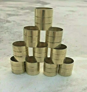 Lot of 10 PCs Solid Brass Mixed Designer Collars For Wooden Walking Stick Making - Picture 1 of 5