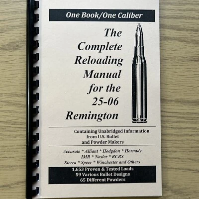 EL MANUAL COMPLETO DE RECARGA PARA EL REMINGTON 25-06, LOADBOOKS EE. UU. Foto 1 de 3
