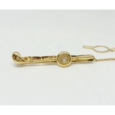 Clip de corbata Chopard 750YG Happy Diamonds motivo de club de golf 1P diamante Foto 1 de 4