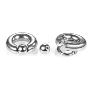 Surgical Steel Captive Bead Ring Cartilage Ear Piercing Tragus Lip Hoop Nose - Picture 1 of 11