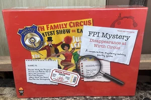 FPI Mystery Disappearance At Wirth Circus Persona Desaparecida Misterio Fiesta Juego NUEVO - Imagen 1 de 3