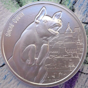 1 oz. SACRE COEUR PIG Gargoyle Series #4 BU rounds .999 fine silver - Picture 1 of 5