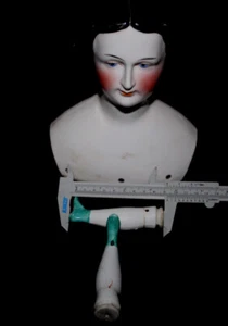 Antique large glazed china porcelain doll legs for china doll 3-1/2 "- 90mm - Picture 1 of 3