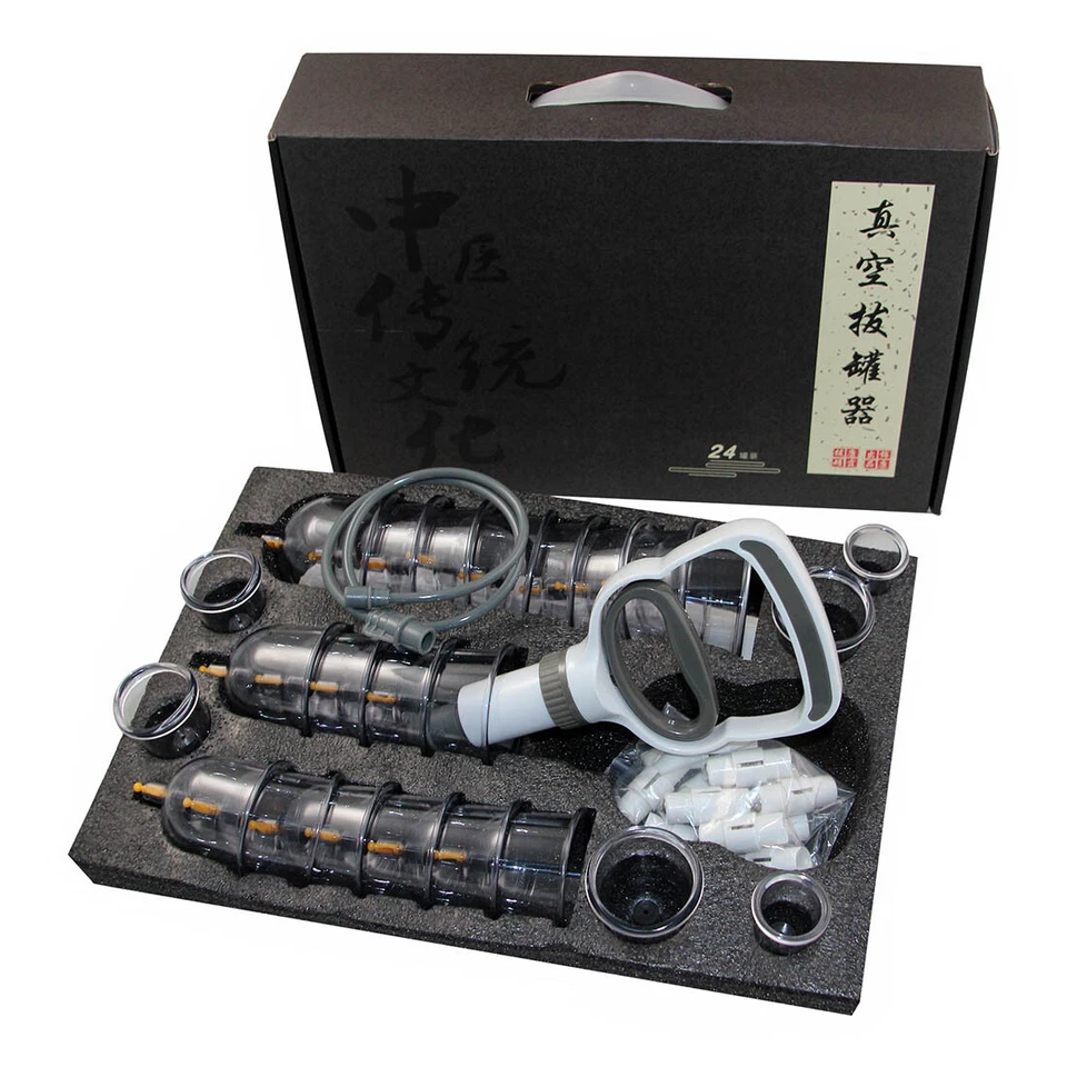 ELEGANTE set coppettazione massaggio sottovuoto con pompa 24 coppette set coppettazione coppettazione - Immagine 1 di 1