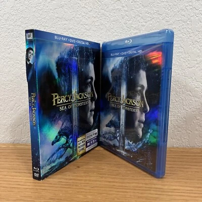 Percy Jackson: Sea of Monsters (Blu-ray/DVD/Digital, 2013) with Slipcover SEALED - Image 1 of 4