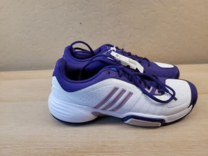 Adidas Barricade Team W Tennis White Purple Shoes Sneakers Womens 10 D NWT - Picture 1 of 11