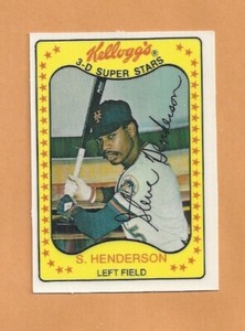 1981 Kellogg's 3-D Super Stars Steve Henderson Mets # 25