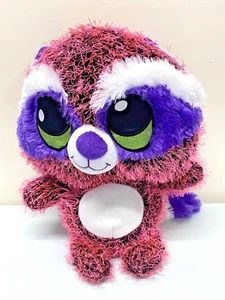 Fiesta SPARKY the Raccoon Peluche 18" Animal Multicolor Púrpura Blanco Rosa sobre Negro - Imagen 1 de 12