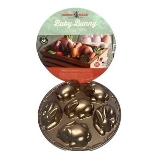 Nordic Ware Baby Bunny Cakelet Pan Mold 4.5 Cups Made In USA. Cake Bundt - Picture 1 of 8