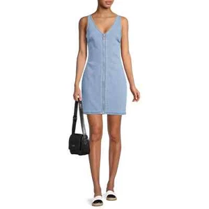 Abito junior No Boundaries in denim morbido elasticizzato con zip davanti taglia XXXL (21) - Foto 1 di 5